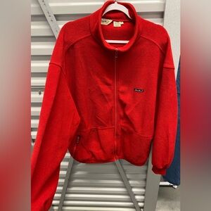 VINTAGE EDDIE BAUER Fleece Full Zip Size LARGE in RED